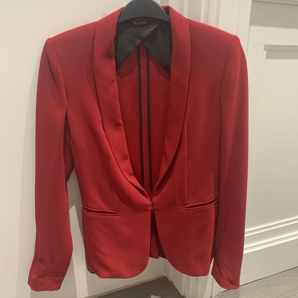 Rag & Bone Women’s Jacket Blazer Red Size 0 - Picture 1 of 10